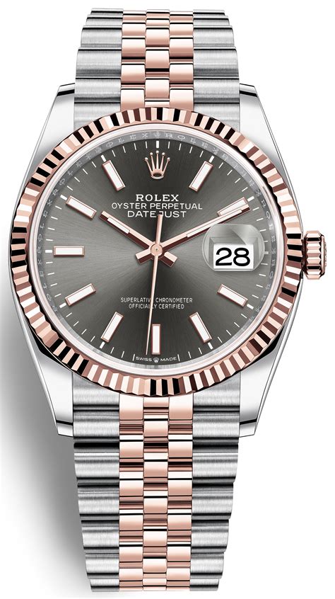 rolex dark rhodium 36mm|Rolex Datejust 36 126231, Steel & 18K Rose Gold, Dark Rhodium .